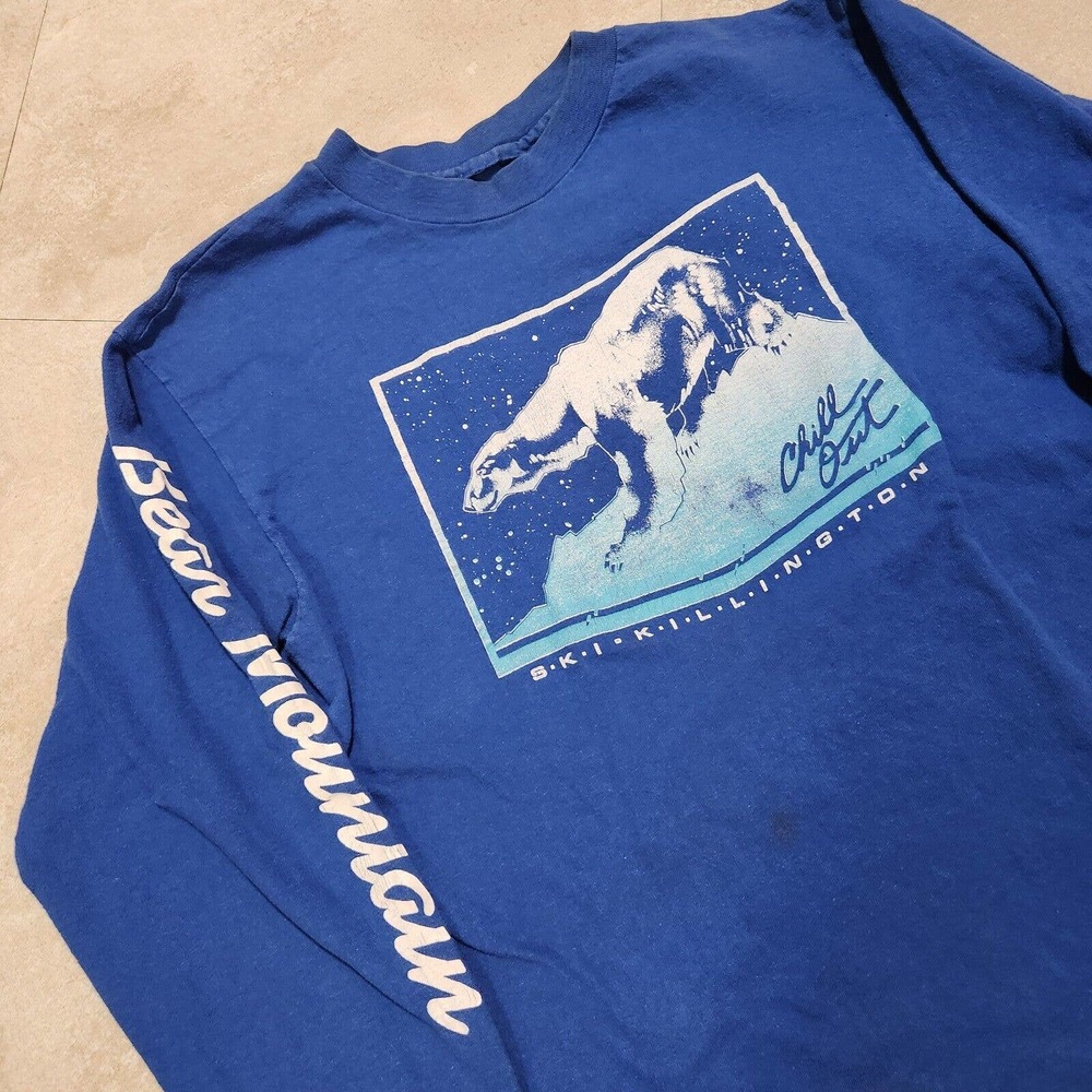 VTG Killington Ski Mountain Polar Bear T Shirt Mens S Small? Single Stitch READ